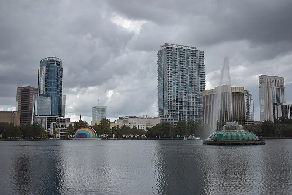 Lake Eola and the downtown Orlando skyline